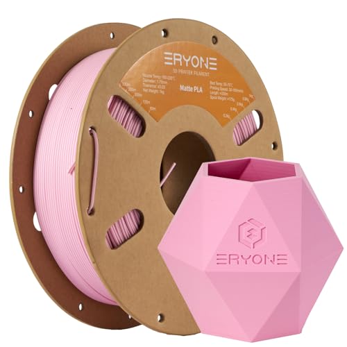Image of ERYONE Matte PLA Filament for 3D Printer, Filament 1.75mm + /- 0.03mm, 1kg (2.2LBS) /Spool, Pink