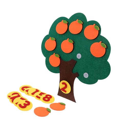 CIYODO Juguete Educativo Árbol de Frutas de No Tejida para Montessori de Matemáticas y Reconocimiento para Bebés y Preescolar