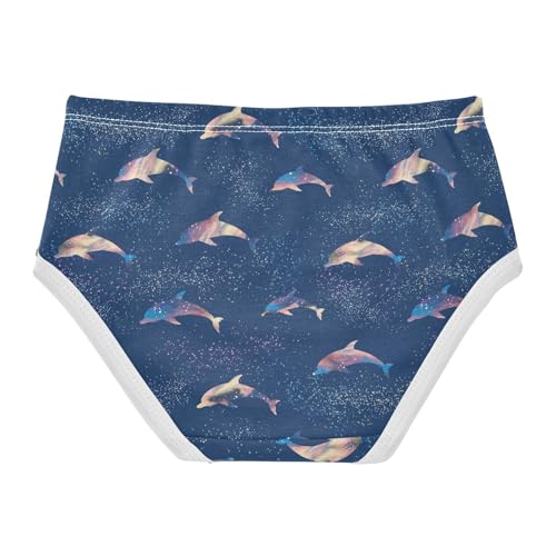 Girls Underwear Soft Cotton Dolphin Sky Galaxy Kids Panties in Sizes 2/3t, 4t, 5t, 6 and 82