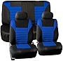 TLH Automotive Car Seat Covers Premium 3D Air Mesh Seat Covers Full Set Blue Seat Covers Airbag Compatible and Split Rear Car Seat Cover Universal Fit Interior Accessories for Cars Trucks and SUV