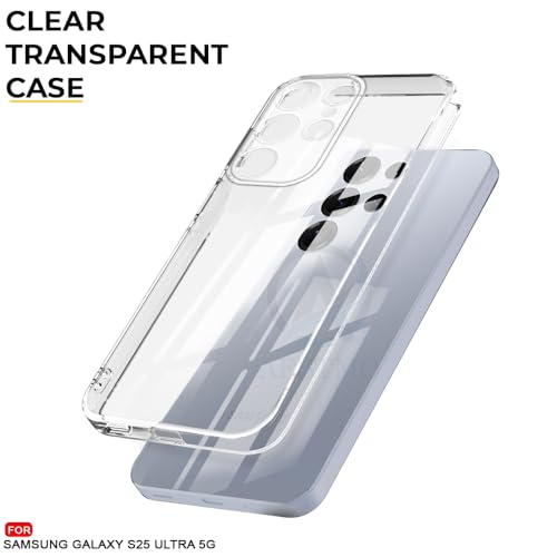Image of AESTMO Back Case Cover for Samsung Galaxy S25 Ultra 5G | Crystal Clear Design | Shock Proof Design | Transparent Back Case Cover for Samsung Galaxy S25 Ultra 5G (Transparent, TPU)