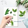 CRASPIRE 8 Styles Leaf Wall Stickers Green Plant Window Clings Waterproof Self Adhesive Vinyl Wall Decals Peel and Stick for Bedroom Living Room Window Stairway Showcase Home Decorations #2