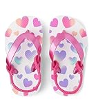 The Children's Place,and Toddler Girls Flip Flops,White,4