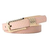 Matériau : cuir, métal KBOPLEMQ Ceinture élégante et polyvalente pour femme - Accessoire élégant pour jeans - Avec boucle de ceinture dorée et gaufrage crocodile - Ceinture décorative élégante et tendance, O rose., taille