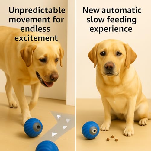 Petgravity Interactive Dog Toy - Automatic Moving Dog Treat Dispenser Ball - Rechargeable Canine Enrichment Toy For Boredom, Puzzle Play And Mental Stimulation - Durable Play (Pineapple) - 3