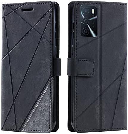 Samsung Galaxy A13 Case 6.6-Inch, Shockproof Premium Leather Stand Notebook Wallet Phone Case Flip Folio TPU Bumper Magnetic Protective Cover for Samsung A13 4G with Card Holder Photo Slots, Blue