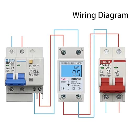 Compteur de puissance Din Rail contre les surcharges électriques 110V