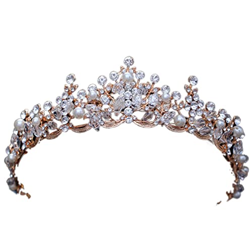 Tiara de novia con cristales brillantes para peinados de bodas de ensueño
