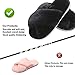 LightFun Girl's Fuzzy Fluffy Furry Slippers Fur Flip Flop Open Toe Slippers Cross Band Shoes Slides for Girls House Home Indoor Outdoor (Black, 4-5)