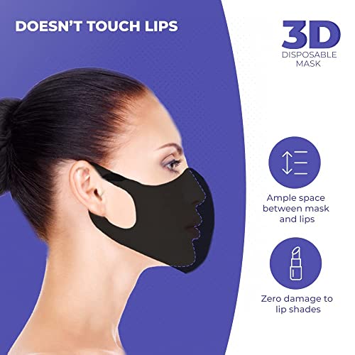 Image of Careview N95 3 Dimensional Disposable Face Mask Pouch with 4 Layered Filtration, SITRA and BIS(ISI) certified & Incredibly Soft Spandex Non Woven Fabric Ear loop (PACK OF 400), Pink, Free Size