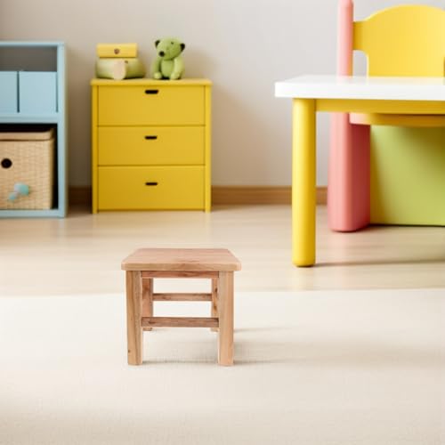Tabouret en bois massif multifonction avec coins arrondis sécurisés