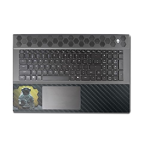 Image of MightySkins Carbon Fiber Skin Compatible with Alienware M18 R1 (2023) Full Wrap Kit - World in Your Hand | Protective, Durable Textured Carbon Fiber Finish | Easy to Apply | Made in The USA
