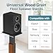 Height Adjustable Speaker Stands Pair with Most Satellite, Studio, Bookshelf Speakers - Wood Grain Floor Speaker Stands for Klipsch, Edifier, JBL Bookshelf Speaker Stands Holds 50Lbs with Cable Clips