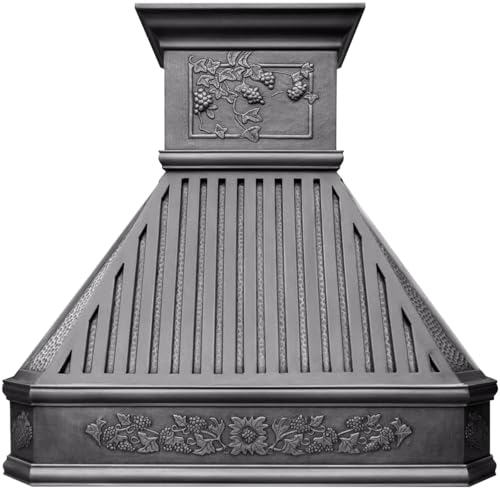 SINDA Island Mount Copper Kitchen Range Hood with High Airflow Centrifugal Blower, Includes SUS 304 Liner and Baffle Filter, High CFM Vent Motor, Hand Hammered, 48"Wx48"H, H14BT-BOI4848