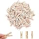 Youery 100 Stück Holzklammern klein, 30 mm Mini Klammer, Wäscheklammern Holzklammer aus echten Holz, Deko Wäscheklammern, Natürliche Zierklammern-für Fotos, Fotowand, Postkarten, Briefen