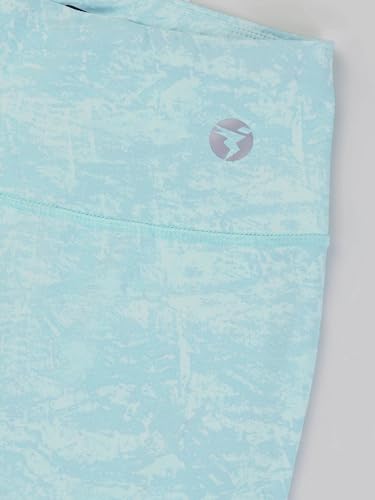 Image of TECHNOSPORT Womens Skinny Fit Activewear Tights for Running, Gym, Sports and Regular Use, Antimicrobial and Printed
