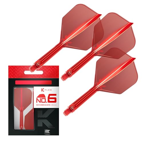 Image of Target Darts K Flex Integrated Dart Flight and Shaft, No.6 | 3-Pack K-Flex - No. 6, Kflex Precision-Molded 2-in-1 Dart Flights and Dart Shaft | Professional Dart Accessories