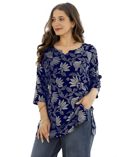 Image of Women's Short Kurti in TopsTunic Rayon Cotton Blend | Ladies Ethnic Tunic