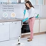Electric Spin Scrubber, Cordless Cleaning Brush Scrubber for Home, 8 Replaceable Brush Heads-90Mins Work Time, 3 Adjustable Size, 2 Speeds for Bathroom Shower Bathtub Glass Car - Image 5