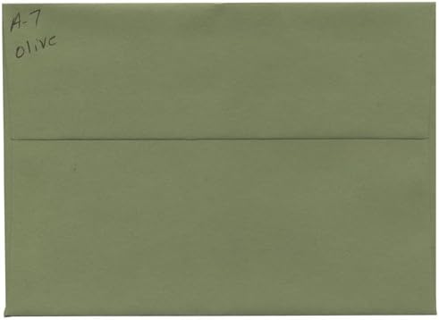 JAM Paper Sobres A7 (5 14 x 7 14) - Oliva - 25 por paquete