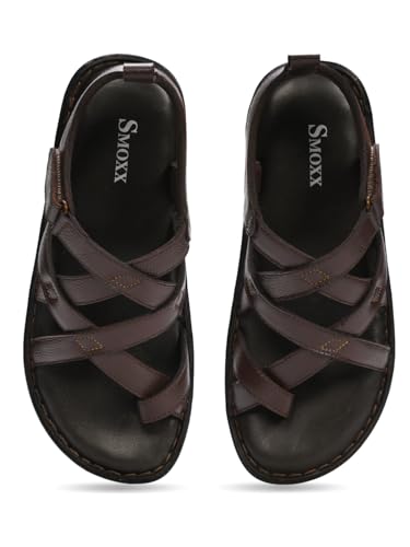 Image of Genuine Leather Slippers | Back Strap Sandals for Men | Lightweight | Comfortable | Cushioned Insole | Formal & Casual Wear