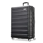 Samsonite Omni 2 28-Inch Large Checked Hardside Luggage with 360° Spinner Wheels - Scratch Resistant Hardshell - TSA Lock - Expandable Polycarbonate Shell for Lightweight Travel - Midnight Black