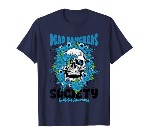 Halloween-Schädel der Diabetes Awareness Dead Pancreas T-Shirt