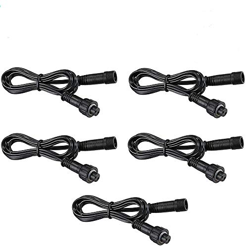 Bojim 5er Verlängerungskabel 1M/3.3Ft 2Pin IP67 Wasserdicht, für Decklichtern, Deckenspots, Einbaustrahler Cover