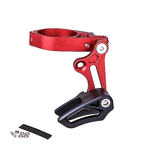 Chain Guide Mountain Bike, 7075 Aluminium Alloy MTB Chain Guide, Strong Bicycle Chain Guard Protector, Mount Chainring Guard Get Adjusted to The Correct Position for Most Bicycle Road Bike BMX red