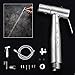 Kuuleyn Stainless Steel Bidet Sprayer Kit,Spray Head Toilet Attachment Cleaning Tool,1/2 Connector Adjustable Pressure Leak Proof Design Bathroom Wall Mounted Accessory