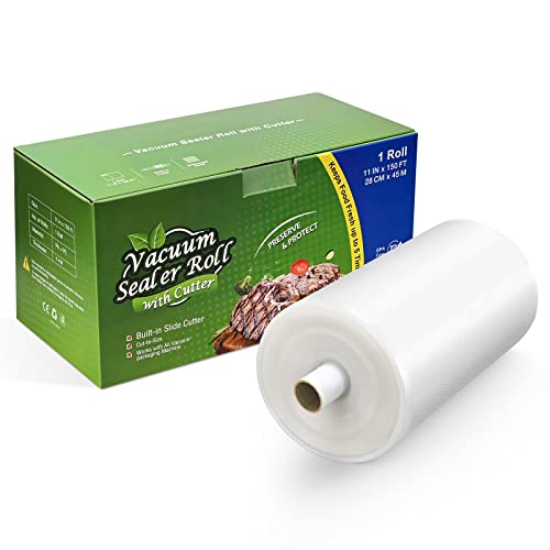 11’’ X 150’ Vacuum Sealer Roll Keeper With Cutter, Vacuum Sealer Bags For Food, Food Saver Bags Rolls, Bpa Free, Commercial Grade, Great For Storage, Meal Prep And Sous Vide #TOP5