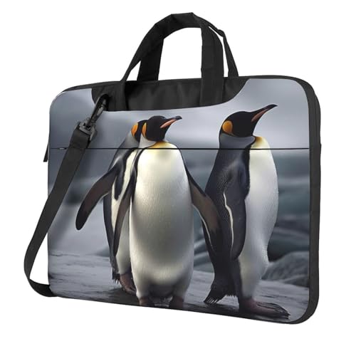 Bolsa para portátil Funny Penguins 13 pulgadas unisex miniatura 1
