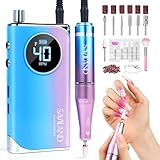 SAVILAND Professional Nail Drill 40000RPM Electric Nail Drill Machine with LCD Display Nail Kit Portable Electric Nail File for All Manicure Shaping & Gel Removal Manicure Pedicure Salon Home