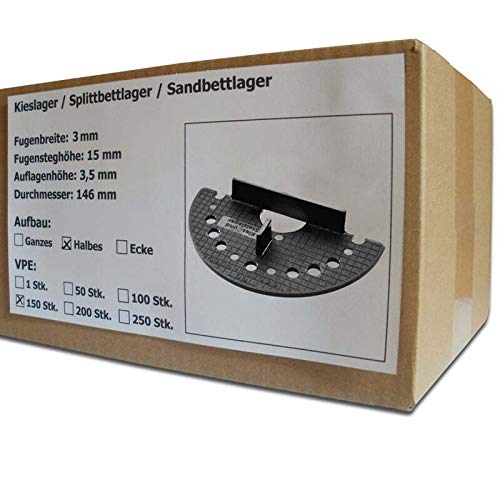 Preisvergleich Produktbild 150 Stück SANPRO Halbes Kieslager - Splittbettlager Sandbettlager Kiesbettlager