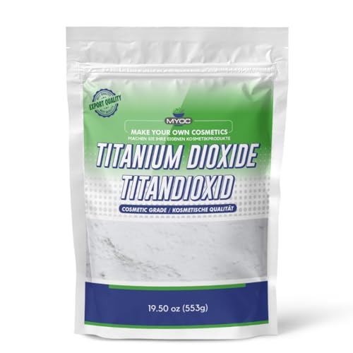 Titanium Dioxide Powder- 19.5 ounce Titanium Dioxide Powder Cosmetic Grade Titanium Dioxide Powder for Soap Making sunscreen Powder Non-GMO Paraben & Sulfate free (19.50 Ounce (Pack of 1))