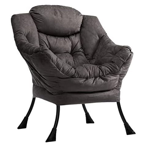 HollyHOME Relaxsessel Sessel mit Stahlrahmen Relaxliege Freizeitsofa Chaiselongue Fauler Stuhl Relax Loungesessel Cover