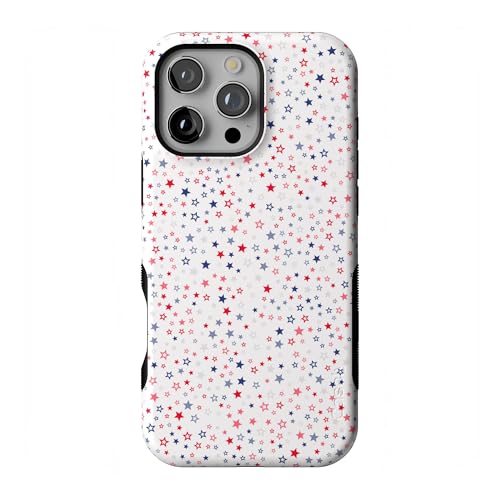 Casely iPhone 16 Pro Max Case | Seeing Stars | Red, White & Blue | Compatible with MagSafe | Bold Protective Design