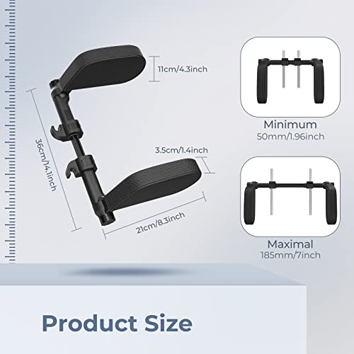 Image of Adjustable Car Headrest Pillow, Road Pal Headrest, U-Shaped Travel Sleeping Pillow for Kids & Adults, Head Neck Support Only Suitable for Car Seat Headrest with Poles, Black