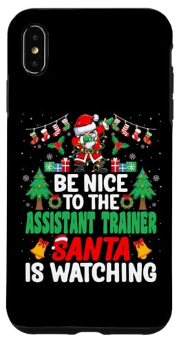 Custodia per iPhone XS Max Be Nice to the Assistant Trainer Santa - Christmas