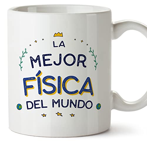 MUGFFINS Tazas para FÍSICA mujer - En Español - Mejor del Mundo - 11 oz / 330 ml - Regalo original y divertido