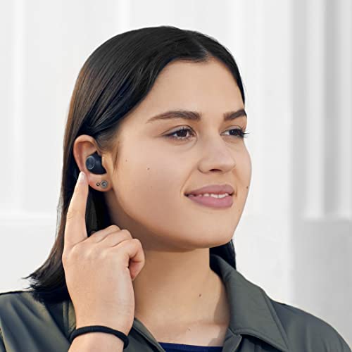 Thomson Ecouteurs Bluetooth sans Fil (Ecouteurs Bluetooth Stéréo, TWS, Micro, Station de Charge, IPX4, Ecouteurs Intra-Auriculaire, Grande Autonomie, Port Micro USB, Controle Vocale+Tactile) Noir