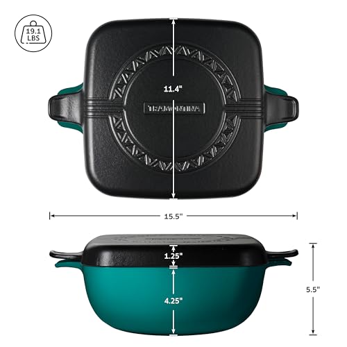 Image of Tramontina Cultura 2-in-1 Enameled Cast Iron 6.5-Qt Dutch Oven and Griddle