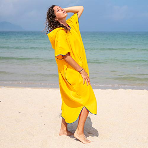 image for Winthome Surf Poncho Changing Robe with Hood and Pocket Quick Dry Ligh