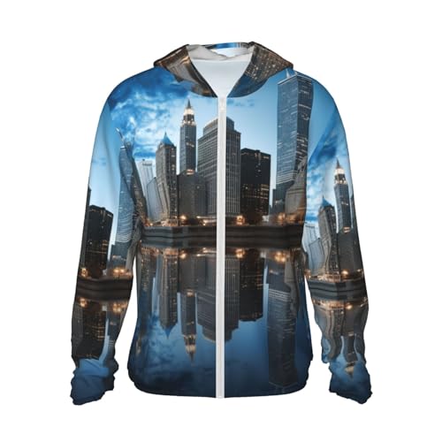 Veste réfléchissante Chicago à fermeture éclair intégrale et haute protection UPF 50+