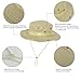 Men & Women Wide-Brim Sun-Boonie-Hat Safari Foldable Fishing-Hat UPF 50+ Bucket-Hat for Fishing Hiking Khaki
