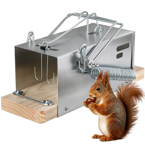 Squirrel Traps, Outdoor Heavy-Duty Squirrel Traps, Rodent Trap for Patios, Squirrel Trap for Outdoor Use, Garden Use