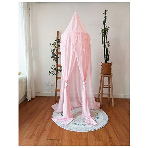 YIKANWEN Baby luifel bedhemel kinderen baby bed chiffon decoratie muggennet voor baby kleedkamer binnen buiten spelen… - Afbeelding 5