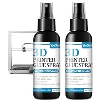 3D Printer Glue Spray, 3D Printer Adhesive Prevents Warping on Heated Printing Beds - Easy Release 3D Printer Glue for ABS PLA PETG Materials and Various Build Plates, 3D Printer Accessories(7oz)