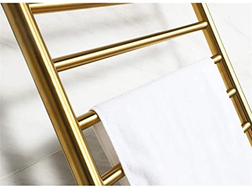 Perchero con calefacción de acero inoxidable para baño dorado 4