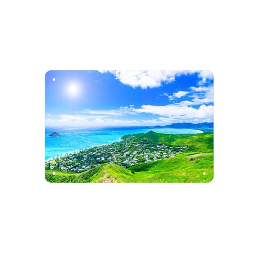 Metal Signs Wall Decor Poster,Lanikai Beach In Kailua Oahu Hawaii,Art Poster For Bar Pub Garage...